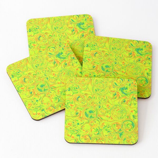 Item preview, Abstract Orange & Green Neon Fractal Chaos designed and sold by SXW Designs.