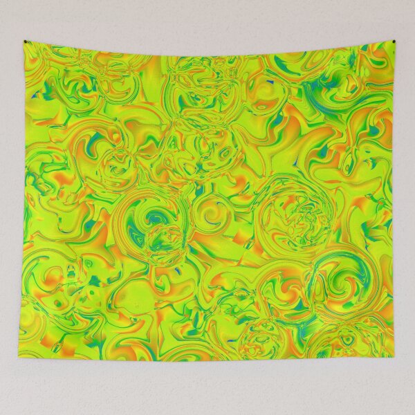 Item preview, Abstract Orange & Green Neon Fractal Chaos designed and sold by SXW Designs.