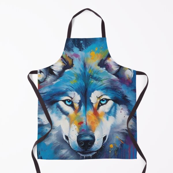 Item preview, Stunning Blue Eyed Wolf Portrait designed and sold by Wolfheartart.