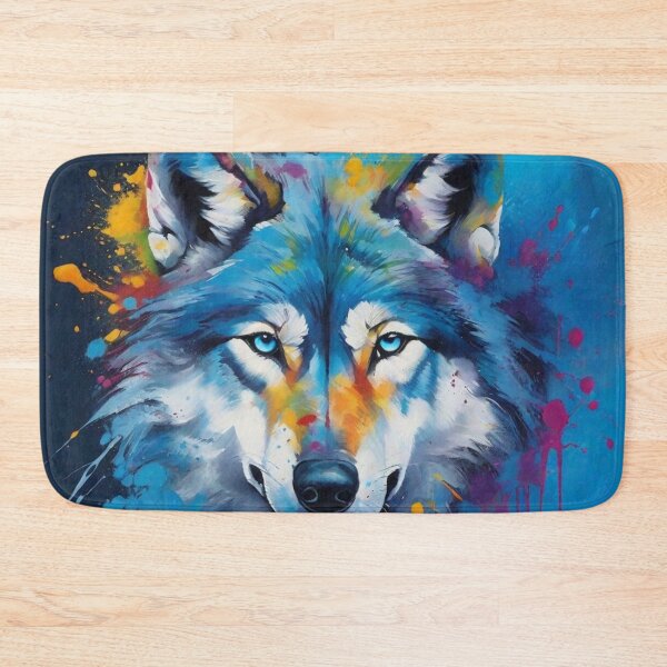 Item preview, Stunning Blue Eyed Wolf Portrait designed and sold by Wolfheartart.