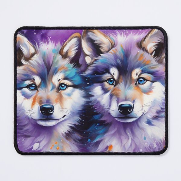 Item preview, Wolf Friends: Wolf Puppy Portrait designed and sold by Wolfheartart.