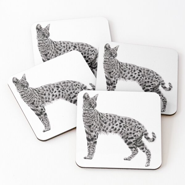 Item preview, Serval illustration designed and sold by LorenDowding.