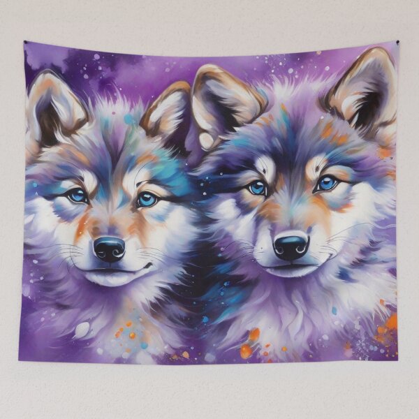 Item preview, Wolf Friends: Wolf Puppy Portrait designed and sold by Wolfheartart.