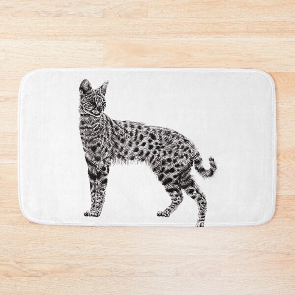 Item preview, Serval illustration designed and sold by LorenDowding.