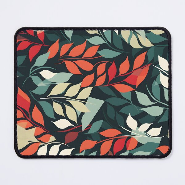 Item preview, Sparser Red Orange Green White and Yellow Fall Foliage—autumn pattern, autumn design, fall fashion, wallpaper, seamless, leaves illustration, designed and sold by ignasirus.