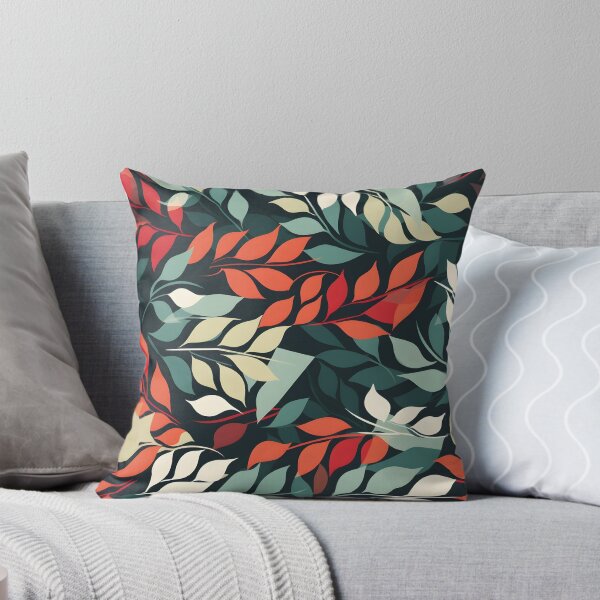 Item preview, Sparser Red Orange Green White and Yellow Fall Foliage—autumn pattern, autumn design, fall fashion, wallpaper, seamless, leaves illustration, designed and sold by ignasirus.