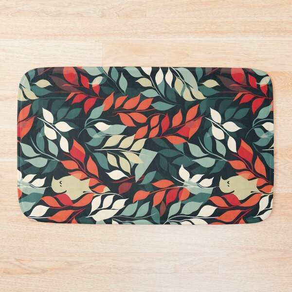 Item preview, Sparser Red Orange Green White and Yellow Fall Foliage—autumn pattern, autumn design, fall fashion, wallpaper, seamless, leaves illustration, designed and sold by ignasirus.