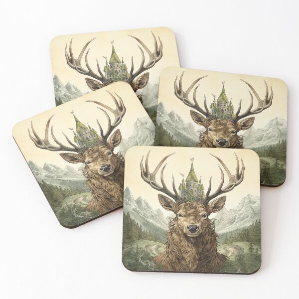 Item preview, Deer And Castle / Come Away With Me designed and sold by Bug & Brush.
