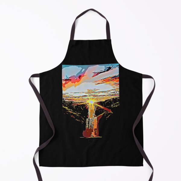 Item preview, Sketch sunrise over waterfall designed and sold by FlowerandDesing.