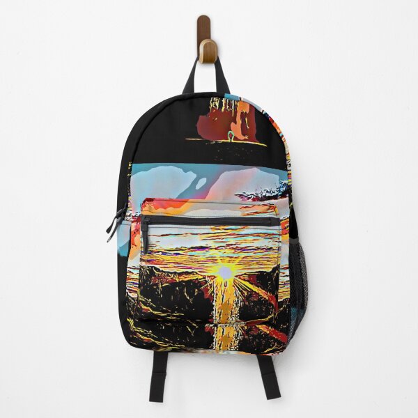 Item preview, Sketch sunrise over waterfall designed and sold by FlowerandDesing.