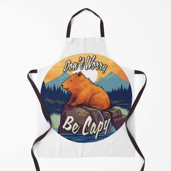 Item preview, Don't Worry / Be Capy(bara) designed and sold by Bug & Brush.