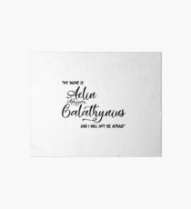 "My name is Aelin Ashryver Galathynius and I will not be afraid" Art Board