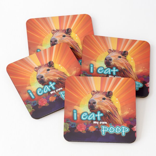 Item preview, I Eat My Own Poop (capybara) designed and sold by Bug & Brush.