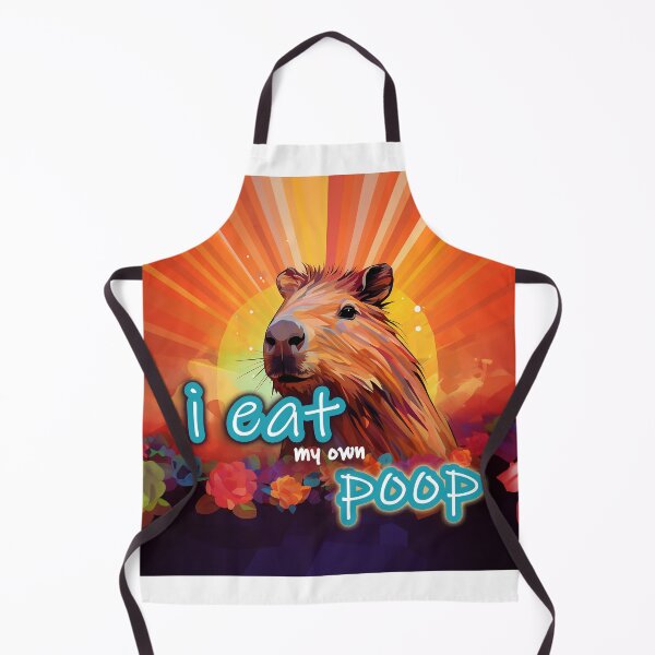 Item preview, I Eat My Own Poop (capybara) designed and sold by Bug & Brush.
