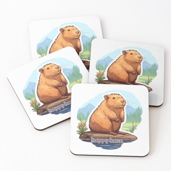 Item preview, Happybara - Capybara but happy designed and sold by Bug & Brush.