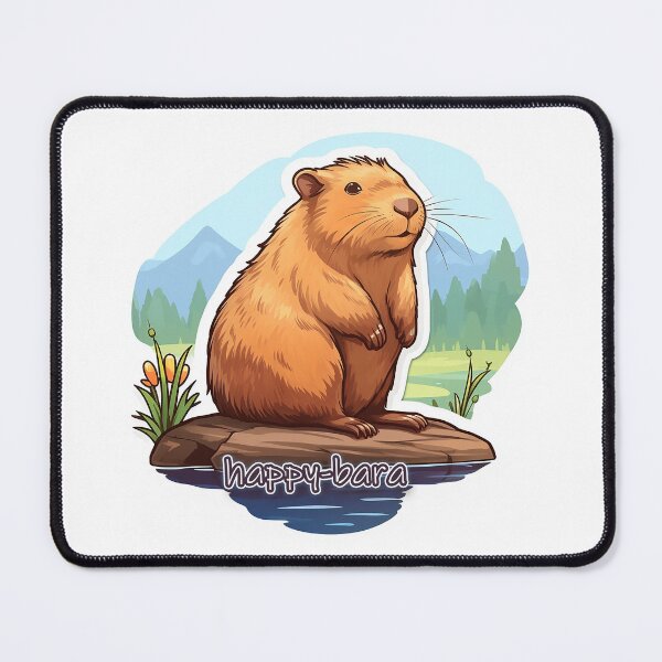 Item preview, Happybara - Capybara but happy designed and sold by Bug & Brush.