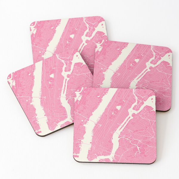 Item preview, Pink Manhattan Map designed and sold by NicolJay.