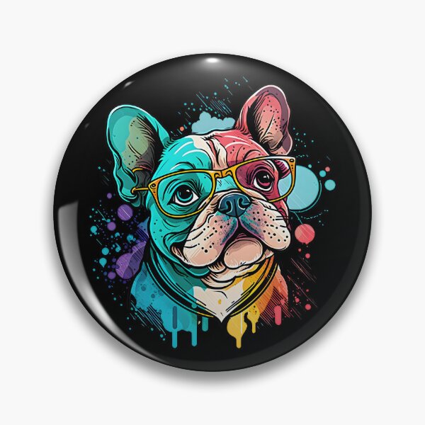 Item preview, Colorful Kawaii Bulldog Nerd designed and sold by Leonardo Palumbo.