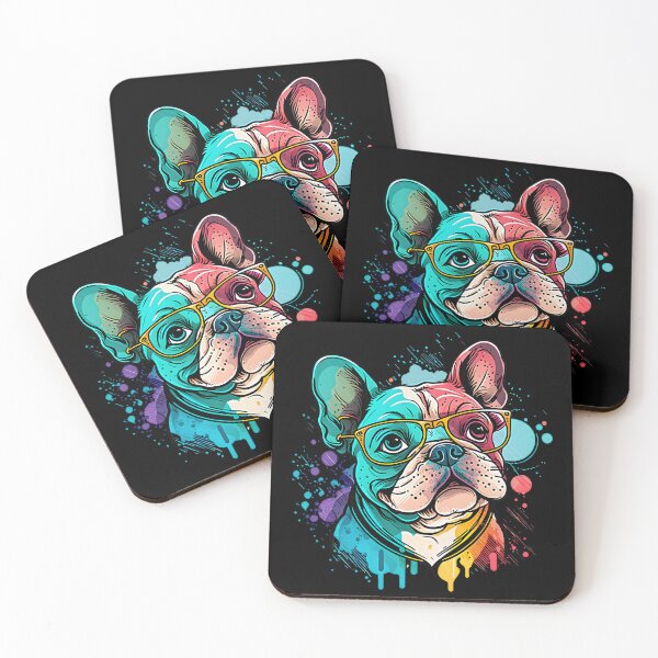 Item preview, Colorful Kawaii Bulldog Nerd designed and sold by Leonardo Palumbo.