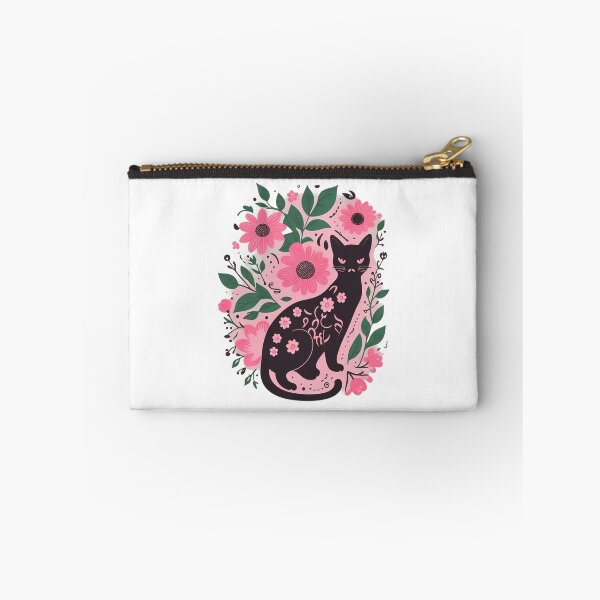 Item preview, Pink Flowers With Brown Cat designed and sold by Uday24.