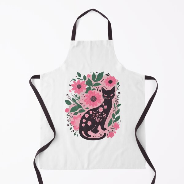 Item preview, Pink Flowers With Brown Cat designed and sold by Uday24.