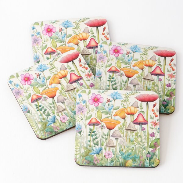 Item preview, Mushroom and flower portrait  designed and sold by EternityLoves.