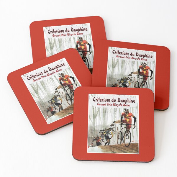 Item preview, Criterium du Dauphine: Colorful Abstract Bicycle Racing Advertising Print designed and sold by posterbobs.