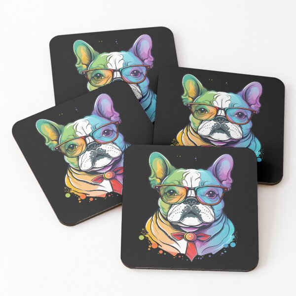 Item preview, Colorful Kawaii Bulldog Nerd designed and sold by Leonardo Palumbo.