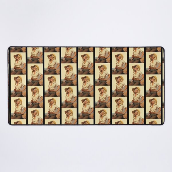 Item preview, Vintage Illustration Western Woman Coastal Cowgirl Dorm Art designed and sold by FnsShop.