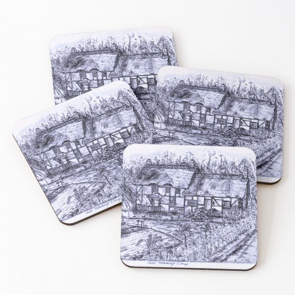 Item preview, Anne Hathaway's Cottage Drawing, Stratford-upon-Avon - Lilac Old Photo Effect designed and sold by studioSharonKay.