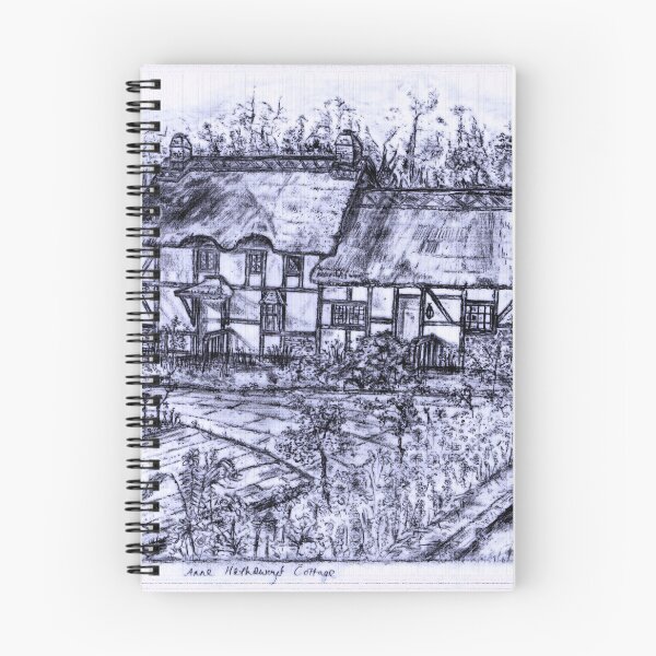 Item preview, Anne Hathaway's Cottage Drawing, Stratford-upon-Avon - Lilac Old Photo Effect designed and sold by studioSharonKay.