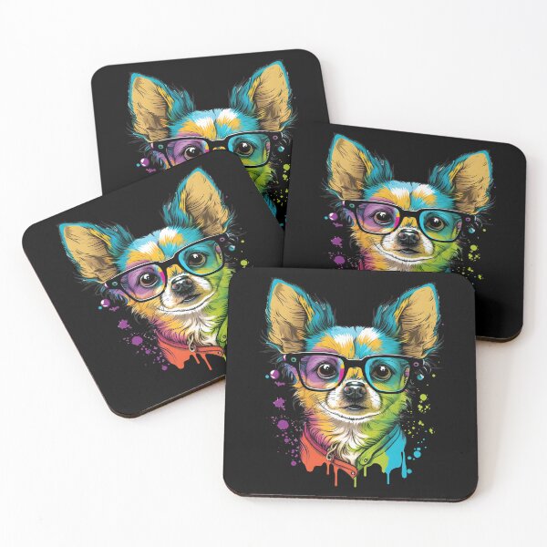 Item preview, Colorful Kawaii Chihuahua Nerd designed and sold by Leonardo Palumbo.