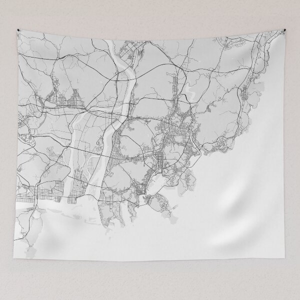 Item preview, Busan City Map of South Korea - Light designed and sold by deMAP.