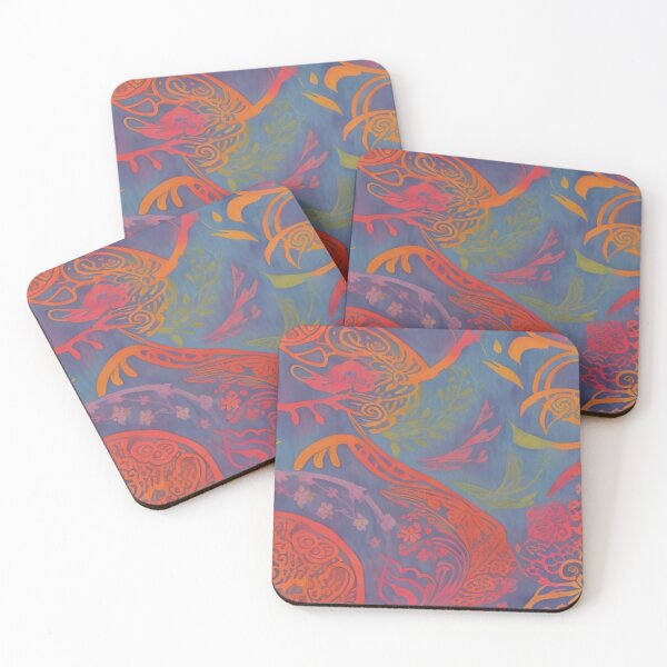 Item preview, Colorful,Watercolor,Elegant,Nature,Japan,Style,Abstract pattern designed and sold by Designfs.