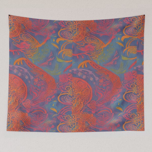 Item preview, Colorful,Watercolor,Elegant,Nature,Japan,Style,Abstract pattern designed and sold by Designfs.