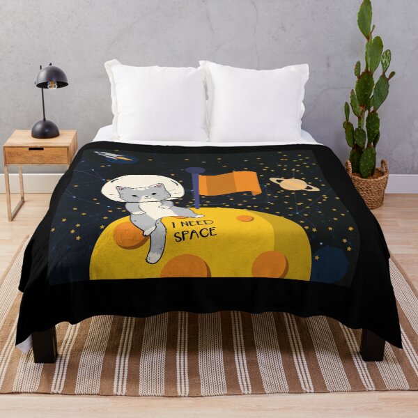 Aperçu de l'œuvre J'ai besoin d'espace, T-shirt drôle de chat créée et vendue par Anirammax.