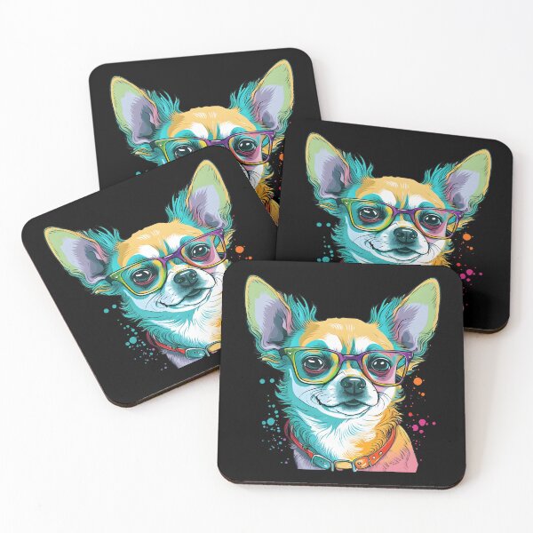 Item preview, Colorful Kawaii Chihuahua Nerd designed and sold by Leonardo Palumbo.