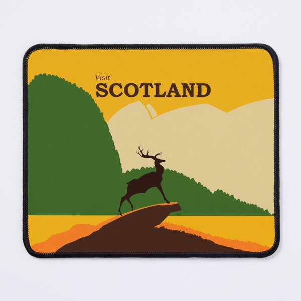 Item preview, Vintage, Visit Scotland poster with stag at bay. designed and sold by EdgyEdgeArt.