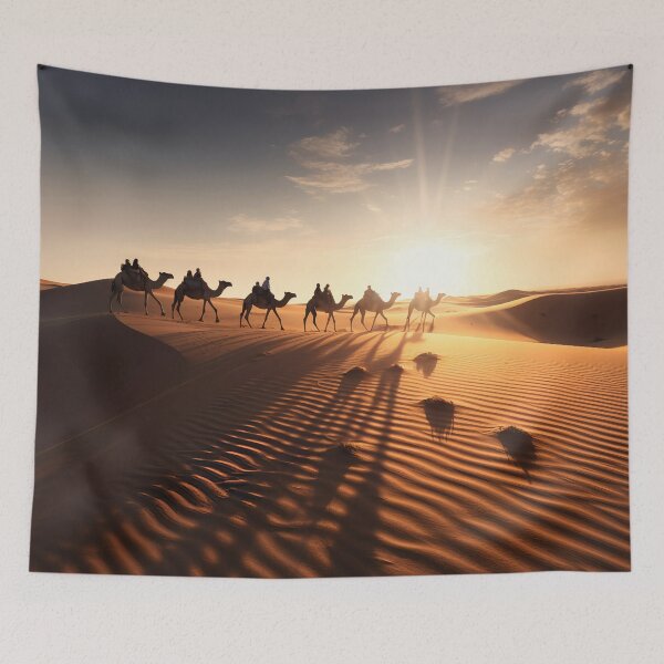 Item preview, Desert Dunes caravan walk 1 designed and sold by Art by Lilia.