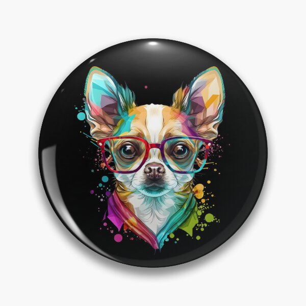 Item preview, Colorful Kawaii Chihuahua Nerd designed and sold by Leonardo Palumbo.