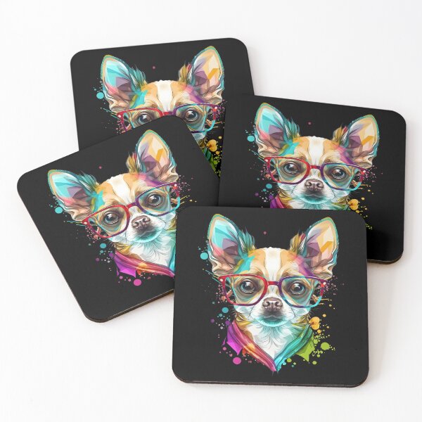 Item preview, Colorful Kawaii Chihuahua Nerd designed and sold by Leonardo Palumbo.
