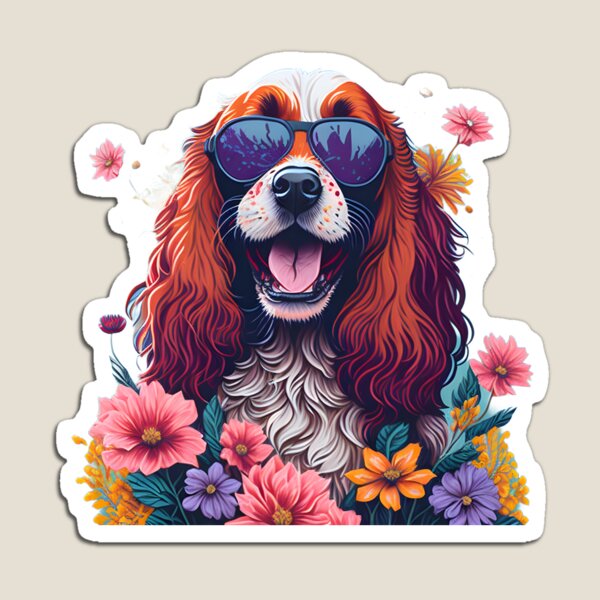 Item preview, Smiling cheerful dog wearing sunglasses designed and sold by TheCarthaginian.