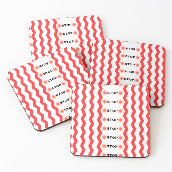 Item preview, Red and white dual direction arrow warning tape and the word STOP in case of an accident, danger, prohibited entry, under construction designed and sold by Giree07.