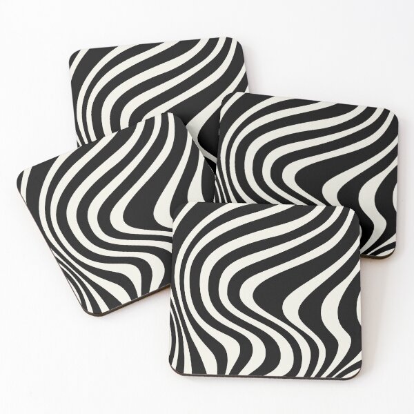 Item preview, Black and white retro style waves designed and sold by BattaAnastasia.