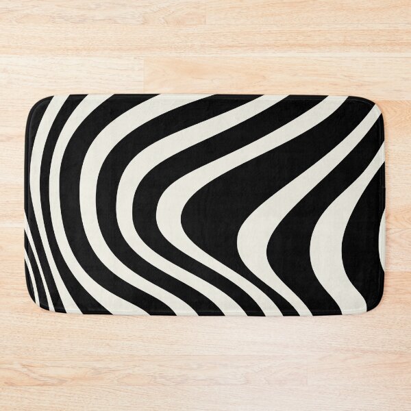 Item preview, Black and white retro style waves designed and sold by BattaAnastasia.