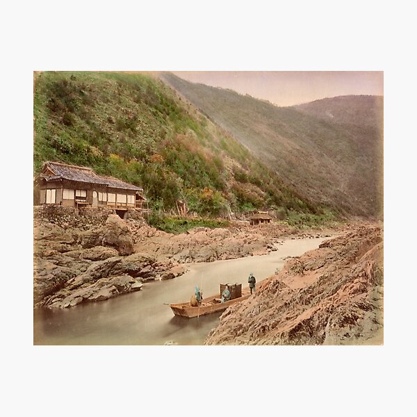 View of rapids, Kyoto Photographic Print