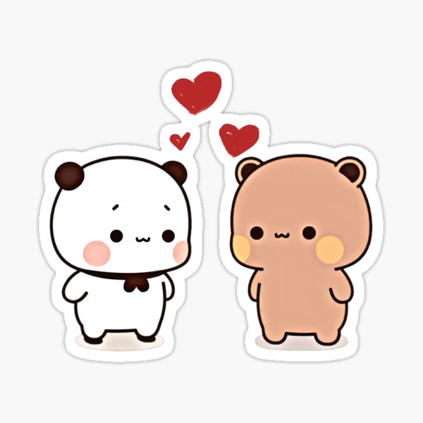 Bubu and Dudu love Sticker for Sale by Thundersome  Cute stickers, Cute  bear drawings, Cute galaxy wallpaper
