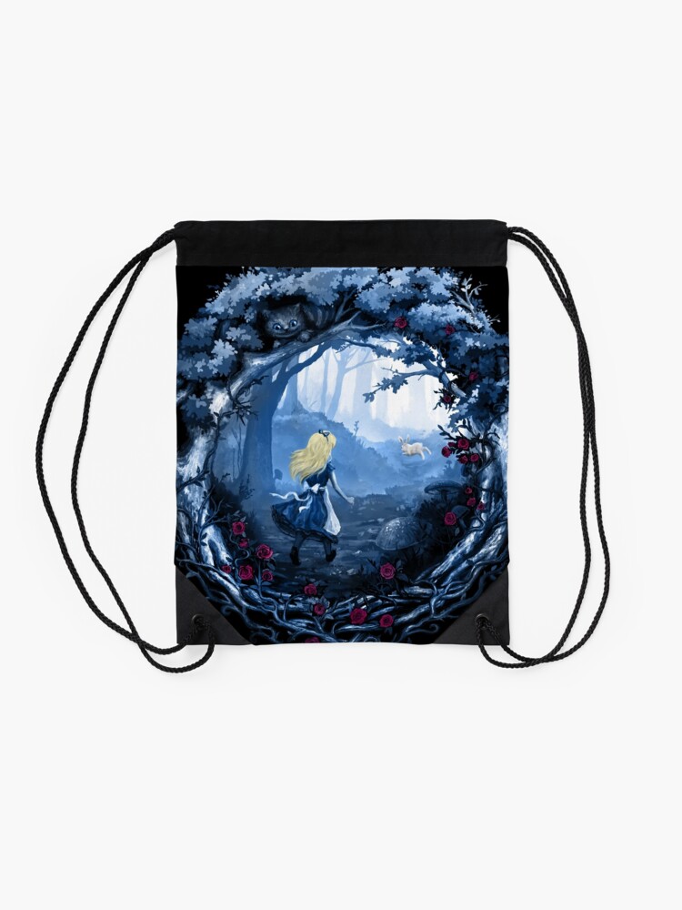 Alternate view of Follow the Rabbit Drawstring Bag