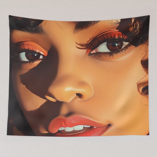 Item preview, "A radiant beauty with captivating red lips." designed and sold by Turnzart.