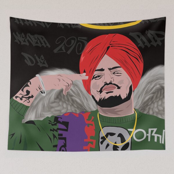 Item preview, sidhu moose wala angel wings with halo designed and sold by illustrational0.